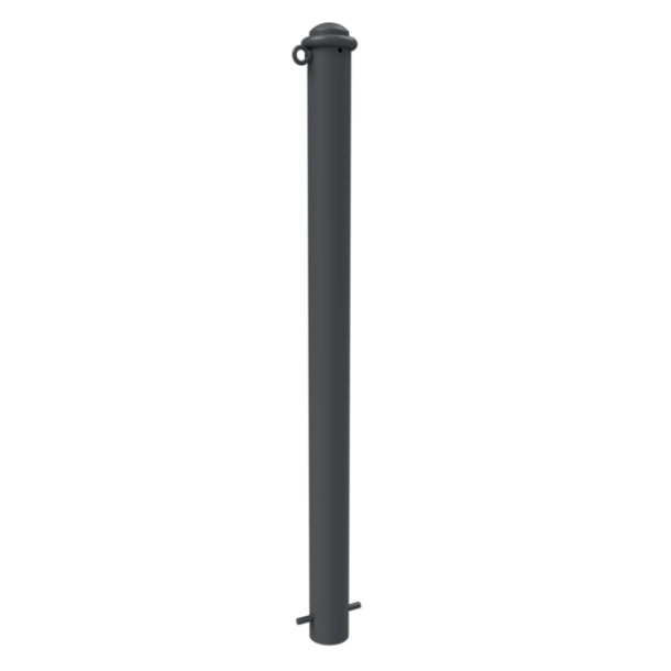 Dekorativ puller | Serie 481B | � 82 mm | fastmonteret, til indst�bning i beton med jordanker, total l�ngde ca. 1300 mm | uden l�s | med 1 �je
